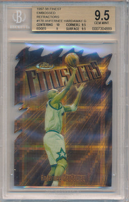 Topps 1997-1998 Finest  Finishers Embossed Refractors #170 Anfernee Hardaway 37/74 / BGS Grade 9.5