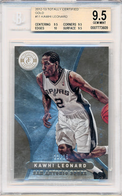 Panini 2012-2013 Totally Certified Gold #11 Kawhi Leonard 23/25 / BGS Grade 9.5