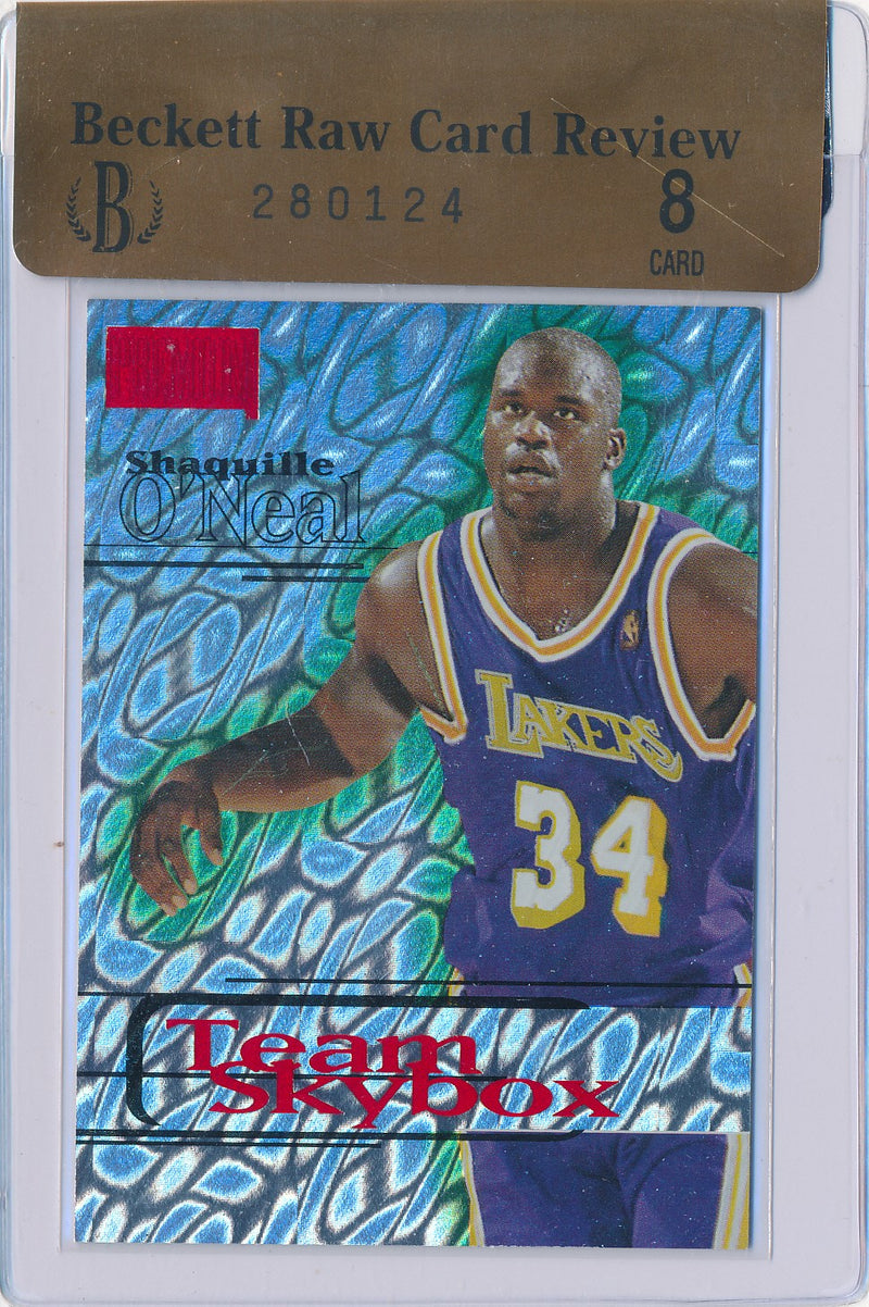 SkyBox 1997-1998 Premium Star Rubies #240 Shaquille O'Neal 17/50 / BGS Grade 8