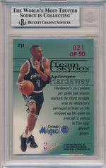 SkyBox 1997-1998 Premium Star Rubies #231 Anfernee Hardaway 21/50 / BGS Grade 8.5