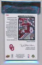 Upper Deck 2009-2010 Exquisite Collection Rookie Patch Flashback #78O Adrian Peterson 18/25 / Auto Grade 10