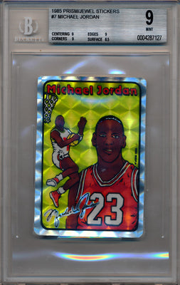 Unknown Manufacturer 1985 Prism/Jewel Stickers  #1985 Michael Jordan  / BGS Grade 9