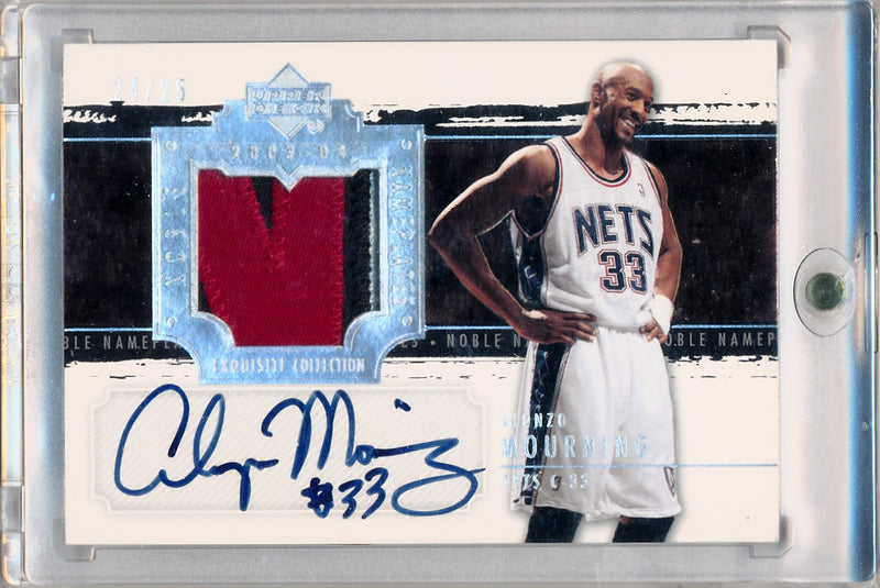 Upper Deck 2003-2004 Exquisite Collection Noble Nameplates #NN-ZO Alonzo Mourning  24/25