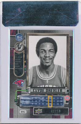 Upper Deck 2011-12 Fleer Retro Precious Metal Gems BLUE #PM-5 Clyde Drexler 41/50 / BGS Grade 8.5