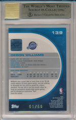 Topps 2005-2006 Finest Gold Refractors #139 Deron Williams 51/59 / BGS Grade 9.5 / Auto Grade 10