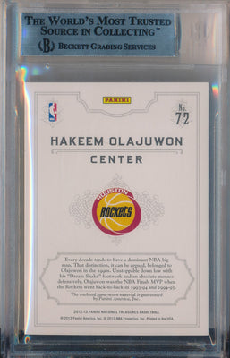 Panini 2012-2013 National Treasures NBA Logoman #72 Hakeem Olajuwon 1/1 / BGS Grade 9