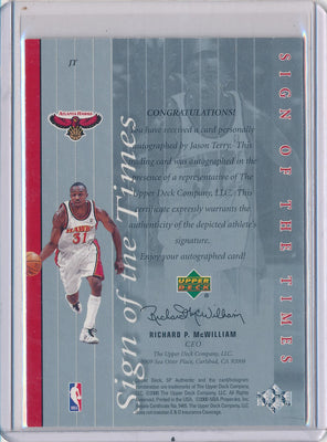 Upper Deck 1999-2000 SP Authentic Sign Of The Times #JT Jason Terry