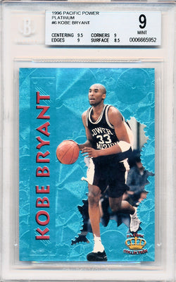 Pacific Collection 1996 Pacific Power Platinum #6 Kobe Bryant  / BGS Grade 9