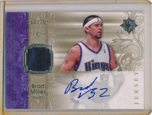 Upper Deck 2006-07 Ultimate Collection  Ultimate Jersey Autographs #AU-BM Brad Miller 53/75