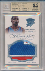 Panini 2012-2013 Flawless Silver Jumbo Patches #38 Kevin Durant 17/25 / BGS Grade 9.5