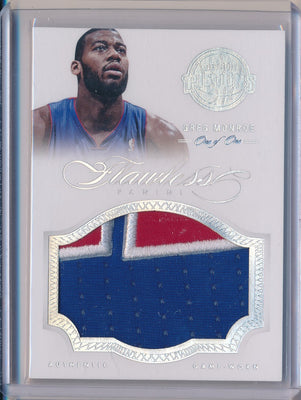 Panini 2012-2013 Flawless Platinum Jumbo Patches #17 Greg Monroe 1/1