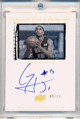 Upper Deck 2009-2010 Exquisite Collection Rookie Parallel #77 Gerald Henderson 6/15