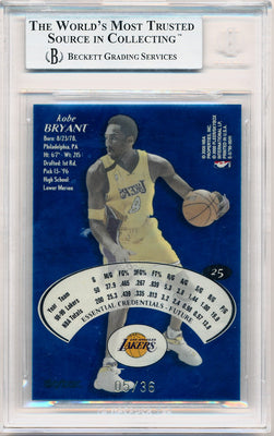 Fleer 1999-2000 E-X Essential Credentials Future #25 Kobe Bryant 5/36 / BGS Grade 9