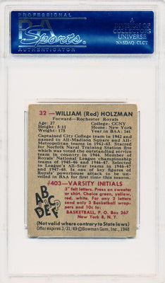 Topps Bowman 1948   #32 William Holzman   / PSA Grade 5 / Auto Grade None