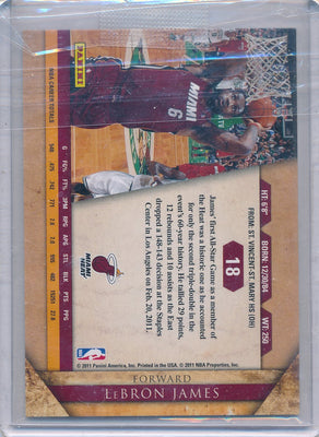 Panini 2011 Gold Standard  #18 Lebron James 2/25