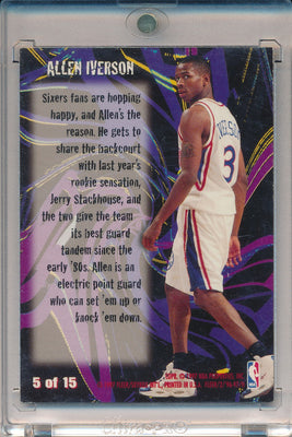 Fleer 1996-1997 Basketball Thrill Seekers #5/15 Allen Iverson