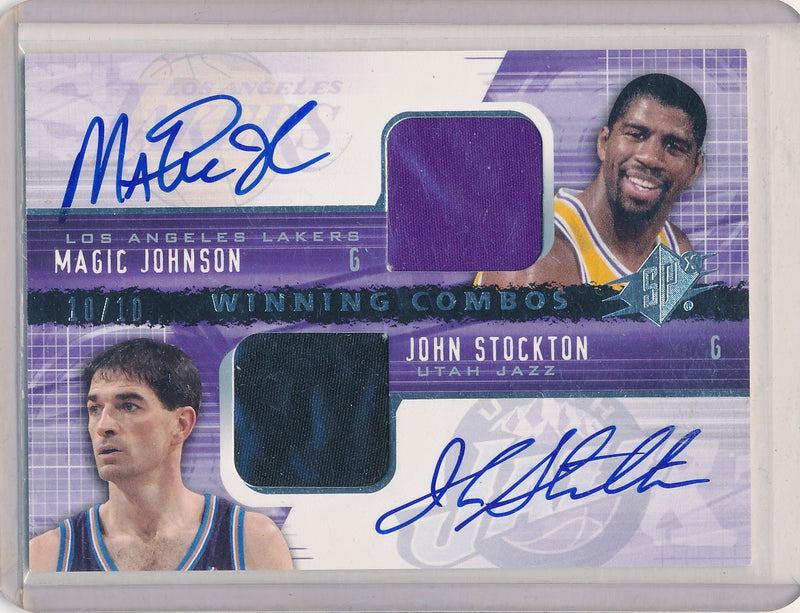 Upper Deck 2004-2005 Sp Authentic Winning Combos #WCA-JS Magic Johnson / John Stockton 10/10