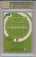 Upper Deck 2003-2004 Triple Dimensions Standout Signatures #STA67 Dwyane Wade 14/100 / BGS Grade 10 / Auto Grade 10