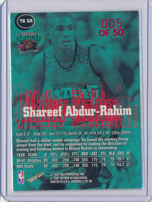 SkyBox 1997-1998 Premium Star Rubies #78SR Shareef Abdur-Rahim 5/50