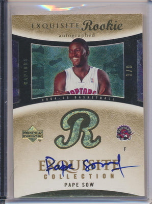 Upper Deck 2004-2005 Exquisite Collection Gold RPA #77 Pape Sow 3/9