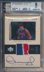 Upper Deck 2003-2004 Exquisite Collection Exquisite Rookie Patch Auto #77 Darko Milicic 51/99 / BGS Grade 9 / Auto Grade 10