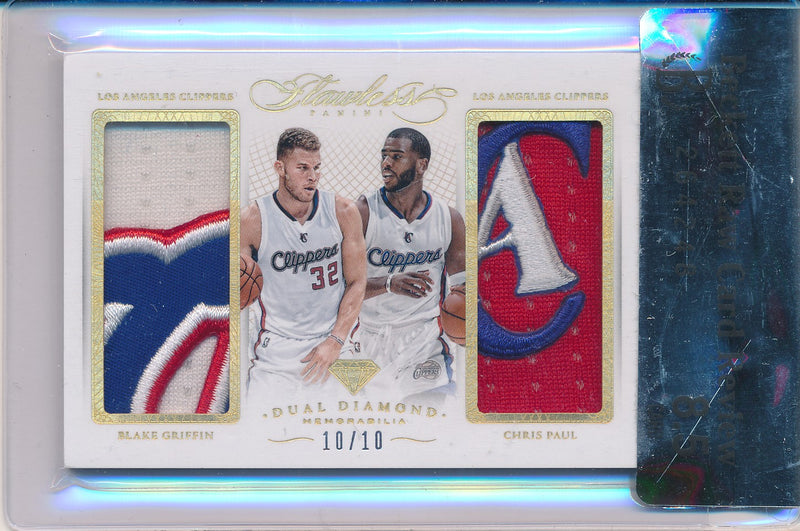 Panini 2014-2015 Flawless Gold Dual Diamond Patches #DD-LAC Chris Paul/ Blake Griffin 10/10 / BGS Grade 8.5