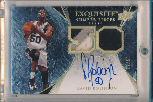 Upper Deck 2007-2008 Exquisite Collection Exquisite Number Patches #EN-DR David Robinson 19/50