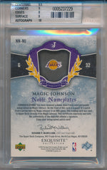 Upper Deck 2005-2006 Exquisite Collection Noble NamePlates #NM-JW Magic Johnson 17/25 / BGS Grade 9 / Auto Grade 10