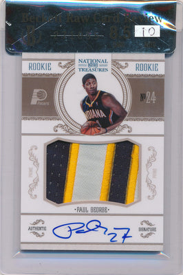 Panini 2010-2011 National Treasures  Century Platinum #210 Paul George  4/5 / BGS Grade 8.5 / Auto Grade 10