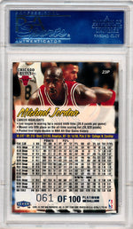 Fleer 1997-1998 Ultra Platinum Medallion #23P Michael Jordan 61/100 / PSA Grade 10