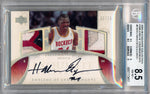 Upper Deck 2005-2006 Exquisite Collection Emblems Of Endorsement #EMHO Hakeem Olajuwon 13/15 / BGS Grade 8.5 / Auto Grade 10