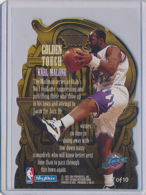 SkyBox 1996-1997 Premium Golden Touch #7/10 Karl Malone