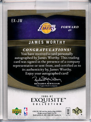 Upper Deck 2006-2007 Exquisite Collection Exquisite Enshrinements #EXJW James Worthy 23/25