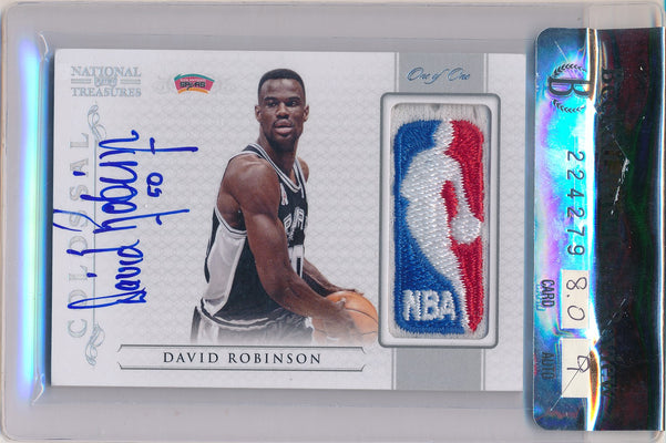 Panini 2012-2013 National Treasures Colossal Logoman #7 David Robinson 1/1 / BGS Grade 8