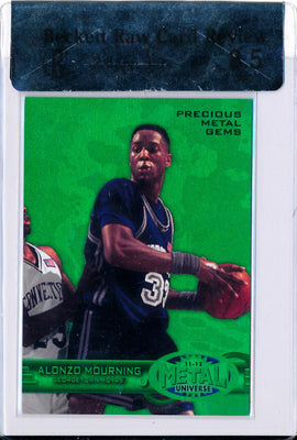 Upper Deck 2011-12 Fleer Retro Precious Metal Gems GREEN #PM-29 Alonzo Mourning 4/10 / BGS Grade 8.5