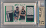 Panini 2014-2015 Flawless Emerald Dual Diamond Patches #DD-SAS Tim Duncan/Manu Ginobili 4/5 / BGS Grade 9.5