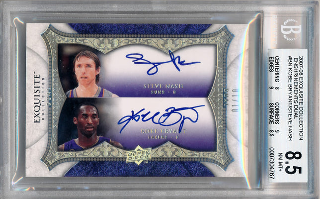 Lot Detail - 2008-09 UD Exquisite Collection Scripted Swatches #SCRPKB Kobe  Bryant Signed Game Used Patch Card (#06/24) – BGS MINT 9/BGS 10