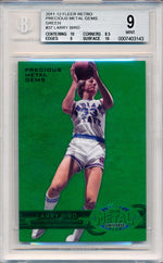 Upper Deck 2011-12 Fleer Retro Precious Metal Gems GREEN #PM-37 Larry Bird 6/10 / BGS Grade 9