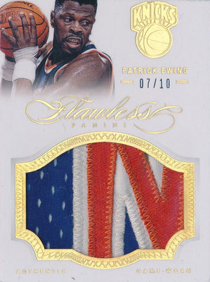 Panini 2012-2013 Flawless Gold Jumbo Patches #73 Patrick Ewing 07/10 / BGS Grade 8.5