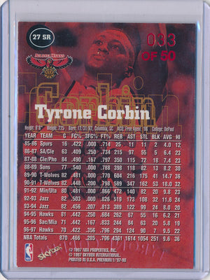 SkyBox 1997-1998 Premium Star Rubies #27SR Tyrone Corbin 33/50