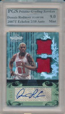 Topps 2007-2008 Echelon Auto Dual Patch #TEADP-DR Dennis Rodman 2/10