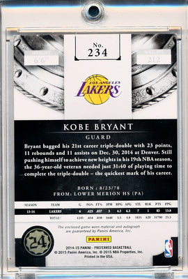 Panini 2014-2015 Crown Royale Silouettes #234 Kobe Bryant 16/35