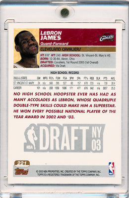 Topps 2003-2004 Chrome  Draft Pick #221 Lebron James