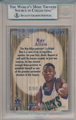 Fleer 1998-1999 Tradition Playmaker Theatre #2/15PT Ray Allen 96/100 / BGS Grade 9