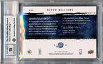 Upper Deck 2009-2010 Exquisite Collection Noble Nameplates #NWI Deron Williams 25/26 / BGS Grade 8.5 / Auto Grade 10