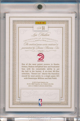 Panini 2012-2013 Flawless Platinum Jumbo Patches #64 Lou Hudson 1/1