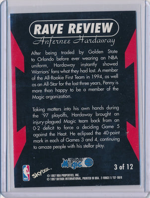 SkyBox 1997-1998 Z-Force Rave Review #3/12 Anfrernee Hardaway