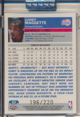 Topps  2003-2004 Chrome  X-Fractor #83 Corey Maggette 196/220