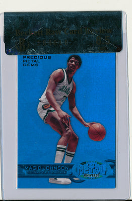 Upper Deck 2011-12 Fleer Retro Precious Metal Gems BLUE #PM-32 Magic Johnson 43/50 / BGS Grade 8.5