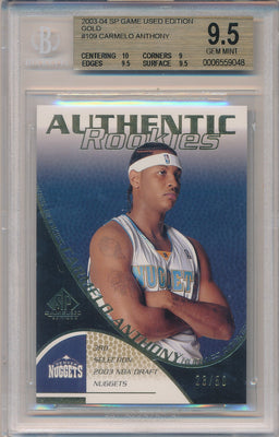 Upper Deck 2003-2004 SP Game Used Gold    #109 Carmelo Anthony 23/50 / BGS Grade 9.5